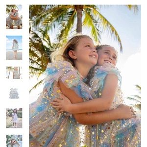 Lola & The Boys glitzy dress perfect for holiday photos or daddy daughter dance.